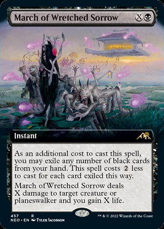 March of Wretched Sorrow (Extended Art) [Kamigawa: Neon Dynasty] | Chromatic Games