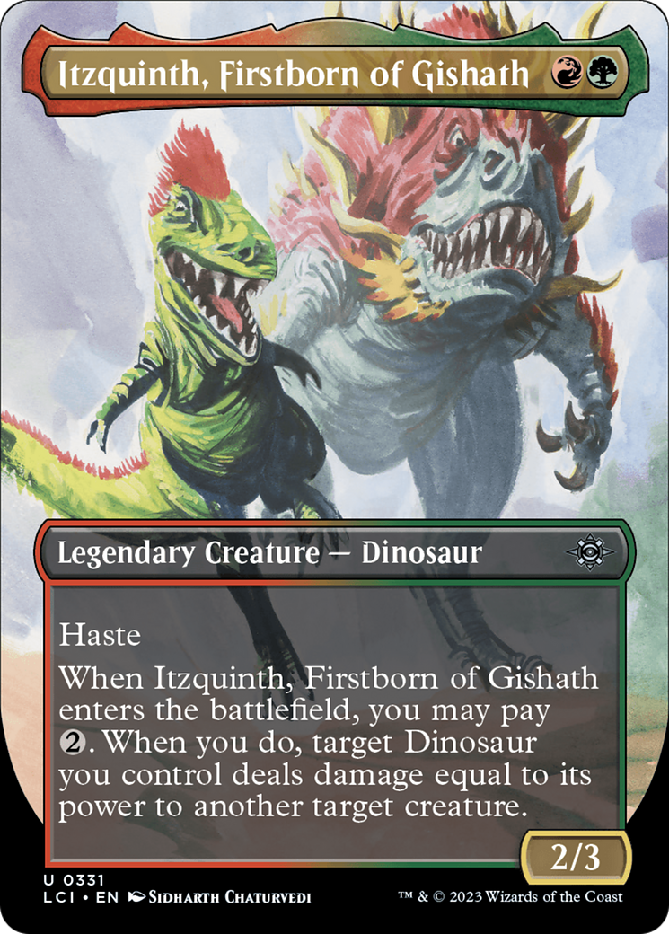 Itzquinth, Firstborn of Gishath (Borderless) [The Lost Caverns of Ixalan] | Chromatic Games