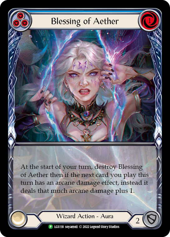 Blessing of Aether (Blue) [LGS118] (Promo)  Rainbow Foil | Chromatic Games