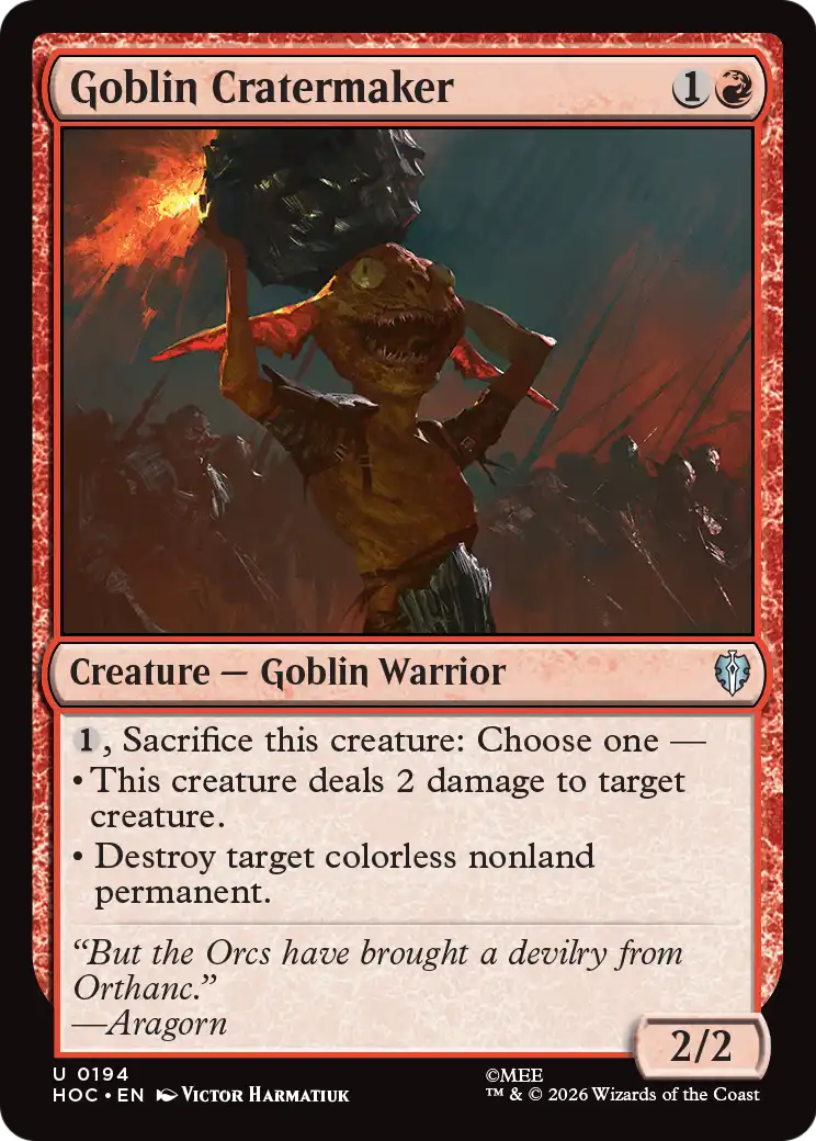 Goblin Cratermaker [The Hobbit: Eternal-Legal] | Chromatic Games