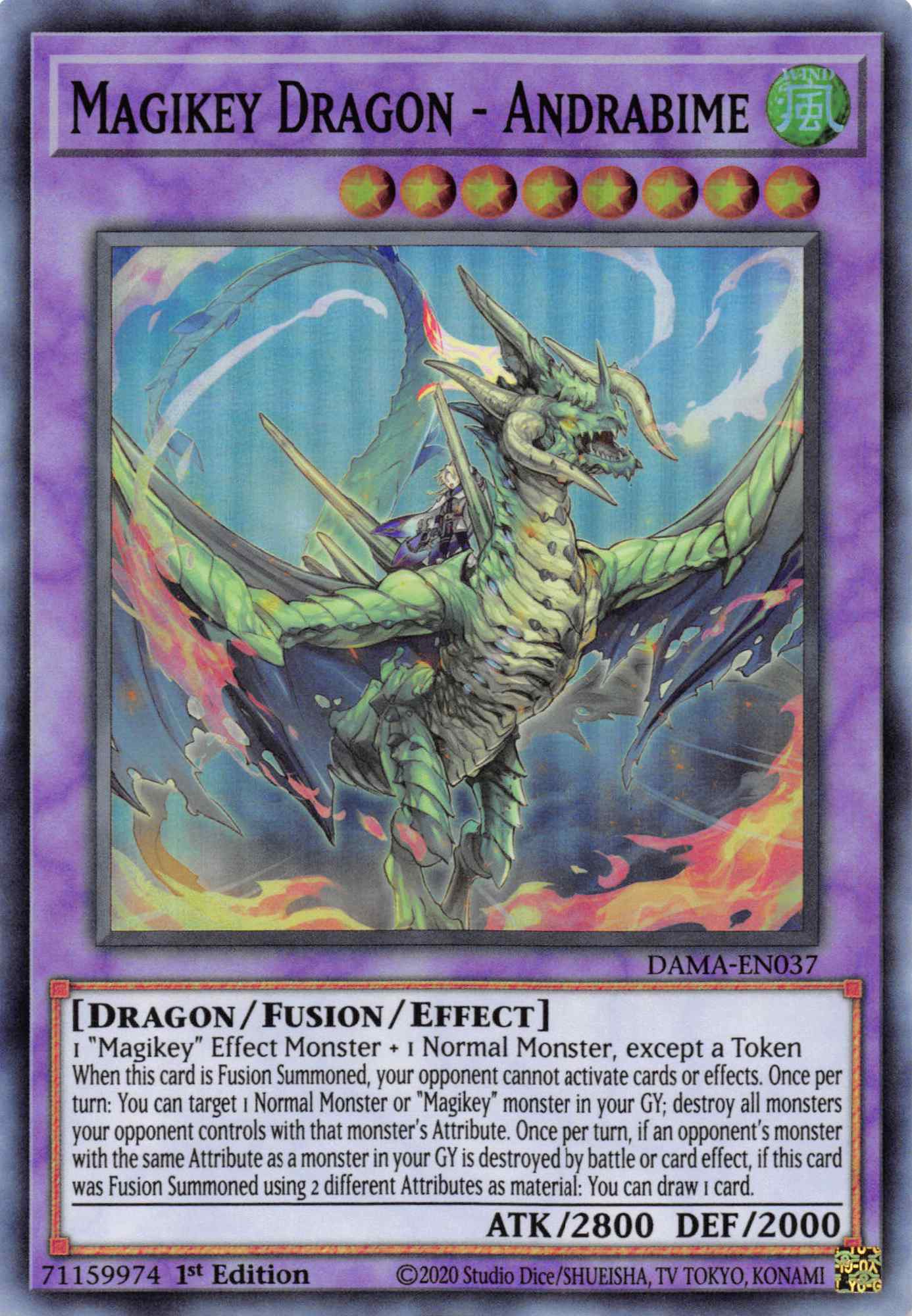 Magikey Dragon - Andrabime [DAMA-EN037] Super Rare | Chromatic Games