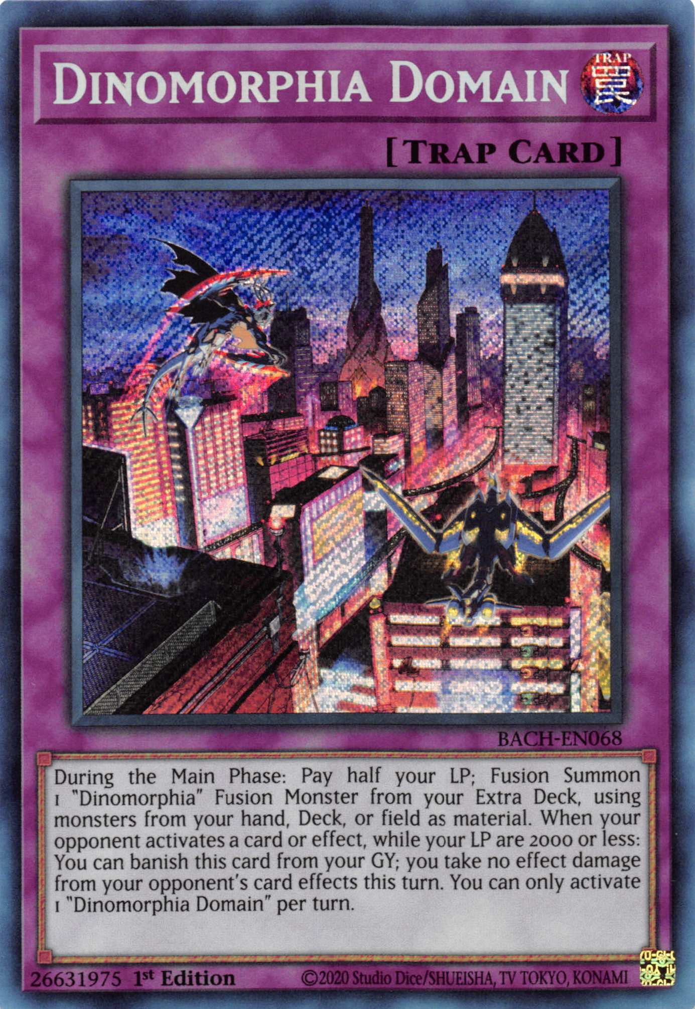 Dinomorphia Domain [BACH-EN068] Secret Rare | Chromatic Games