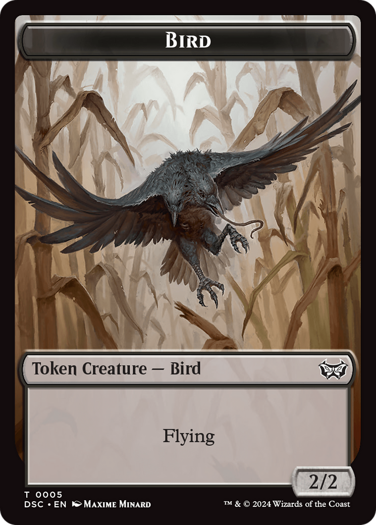 Elemental // Bird Double-Sided Token [Duskmourn: House of Horror Commander Tokens] | Chromatic Games