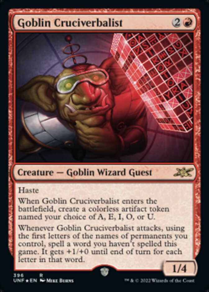 Goblin Cruciverbalist (Galaxy Foil) [Unfinity] | Chromatic Games