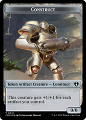 Spirit (0010) // Construct (0041) Double-Sided Token [Commander Masters Tokens] | Chromatic Games