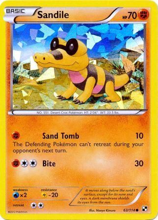 Sandile (63/114) (Cracked Ice Holo) [Black & White: Base Set] | Chromatic Games