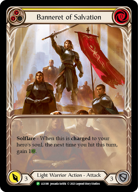 Banneret of Salvation (Extended Art) [LGS180] (Promo)  Rainbow Foil | Chromatic Games