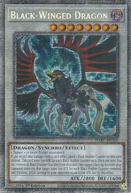 Black-Winged Dragon [DABL-EN100] Starlight Rare | Chromatic Games