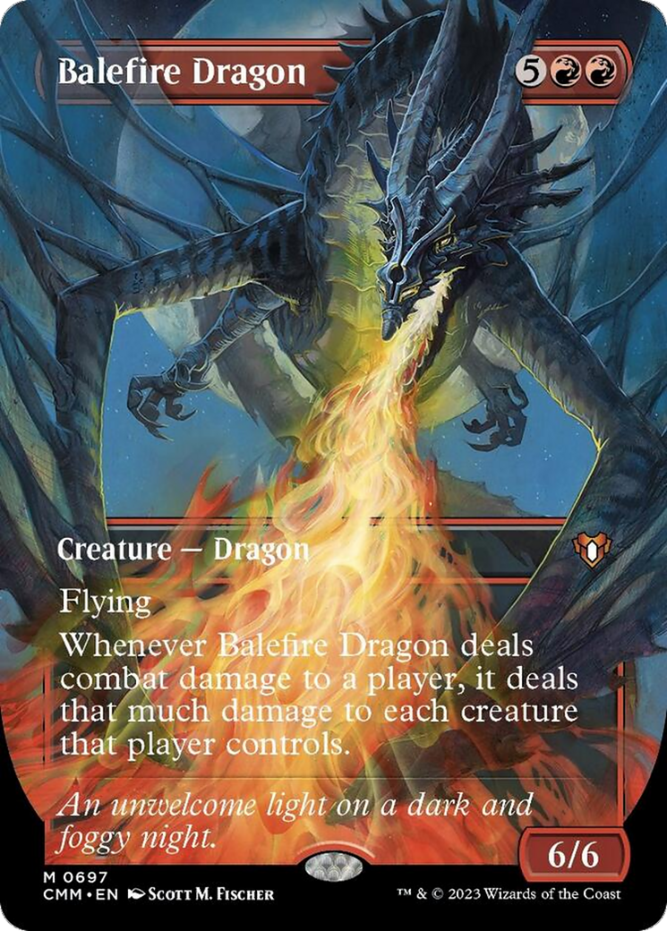 Balefire Dragon (Borderless Alternate Art) [Commander Masters] | Chromatic Games