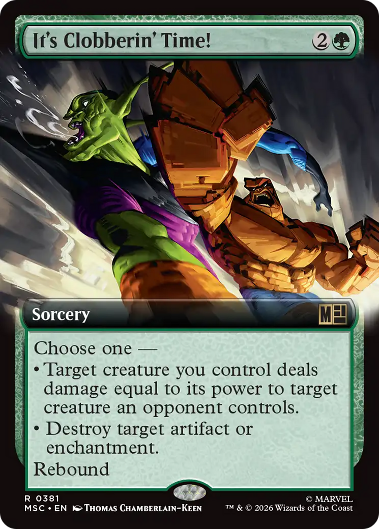 It's Clobberin' Time! (Extended Art) [Marvel Super Heroes Commander] | Chromatic Games