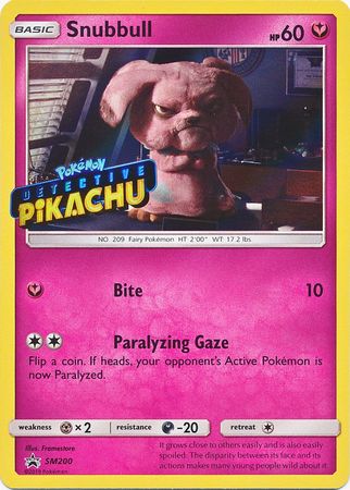 Snubbull Detective (SM200) (Pikachu Stamped) [Sun & Moon: Black Star Promos] | Chromatic Games