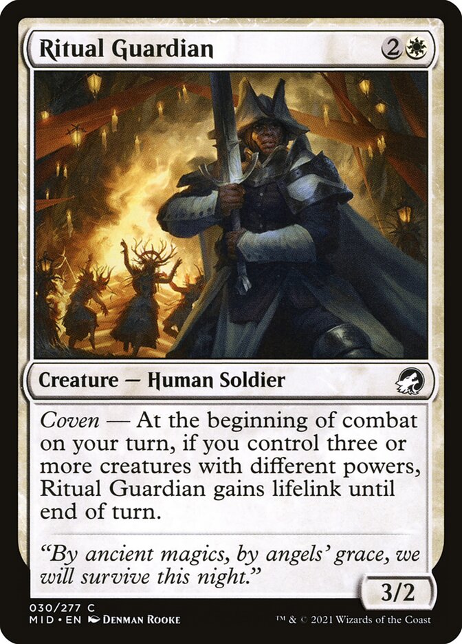 Ritual Guardian 30/277 (Innistrad: Midnight Hunt)  - Foil | Chromatic Games