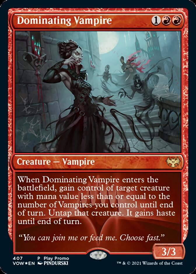 Dominating Vampire (Play Promo) [Innistrad: Crimson Vow Promos] | Chromatic Games