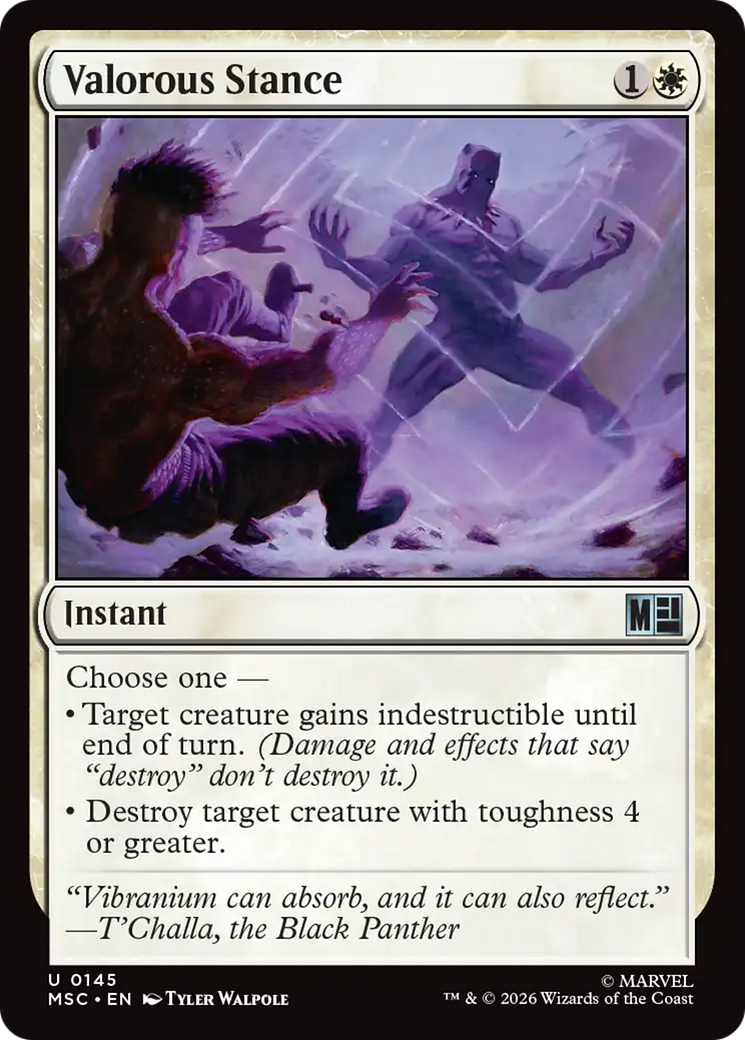 Valorous Stance (Surge Foil) [Marvel Super Heroes Commander] | Chromatic Games