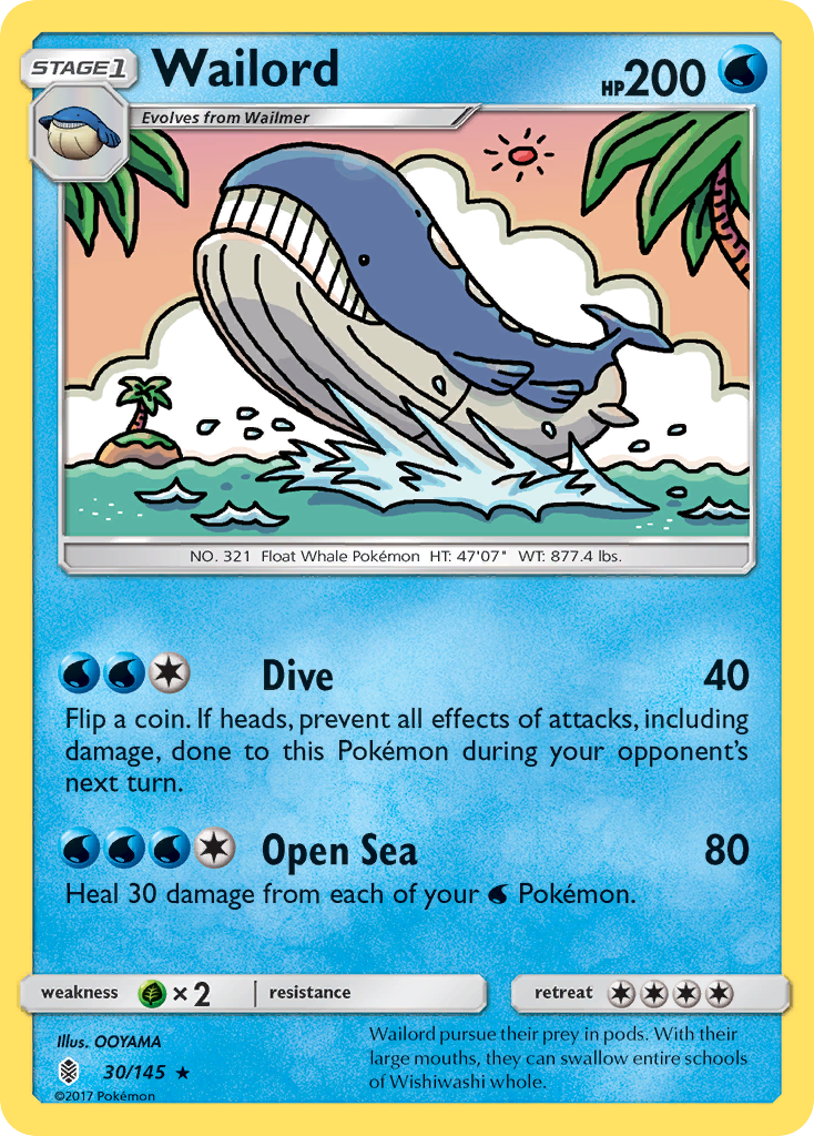 Wailord (30/145) [Sun & Moon: Guardians Rising] | Chromatic Games