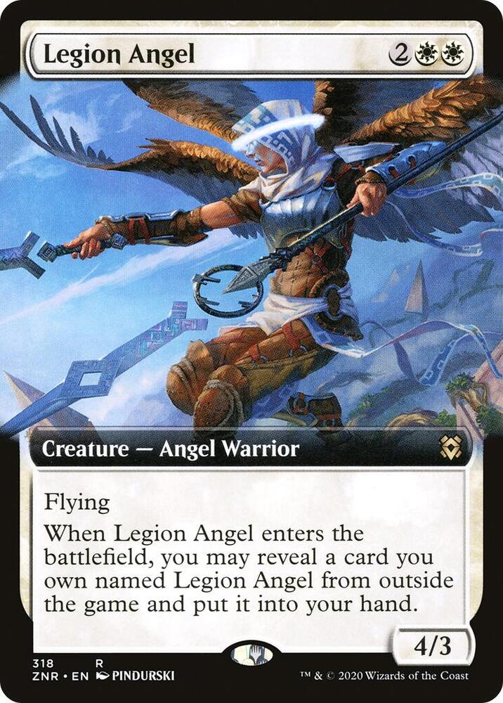 Legion Angel 318/280 (Zendikar Rising)  - Extended Art Foil | Chromatic Games