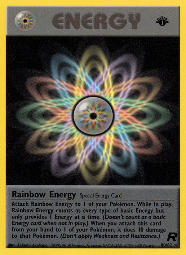 Rainbow Energy (80/82) [Team Rocket 1st Edition] | Chromatic Games