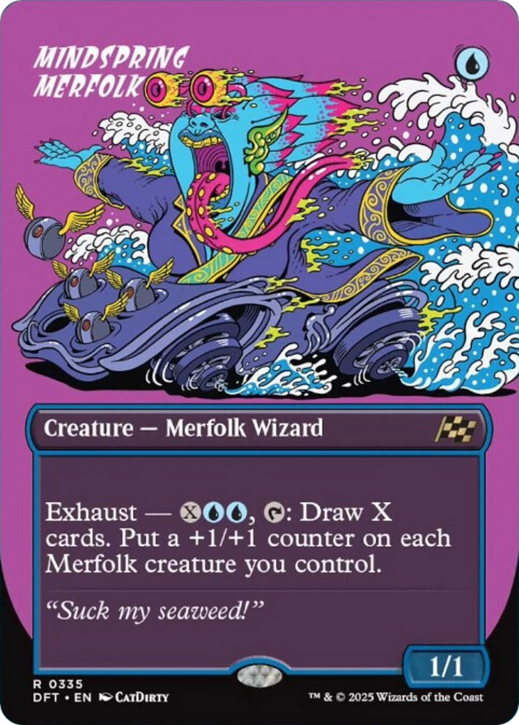 Mindspring Merfolk (Borderless) [Aetherdrift] | Chromatic Games