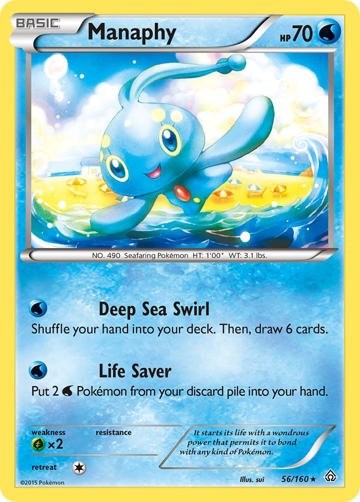 Manaphy (56/160) (Battle Arena Deck Exclusive) (Theme Deck Exclusive) [XY: Primal Clash] | Chromatic Games