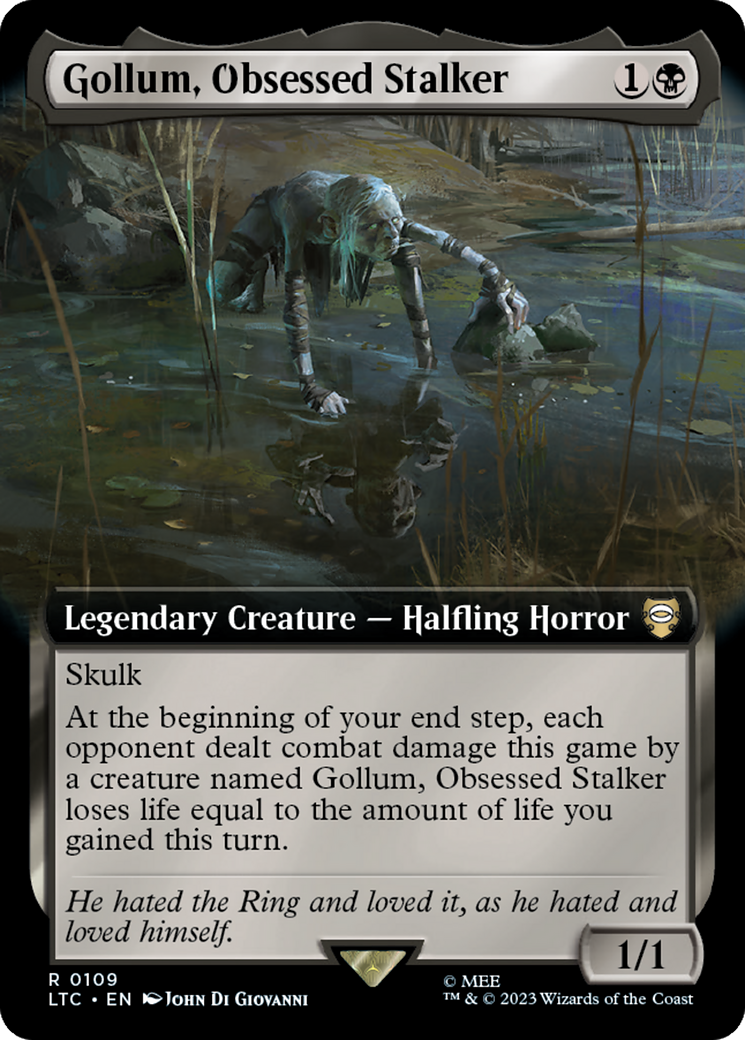 Gollum, Obsessed Stalker (Extended Art) [The Lord of the Rings: Tales of Middle-Earth Commander] | Chromatic Games