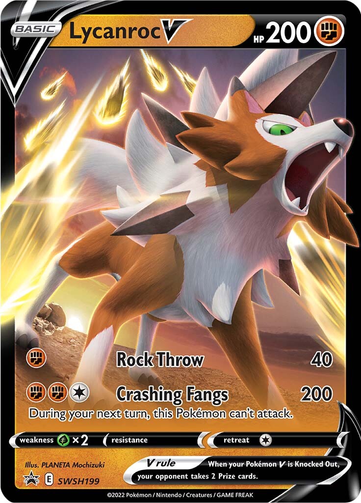 Lycanroc V (SWSH199) [Sword & Shield: Black Star Promos] | Chromatic Games