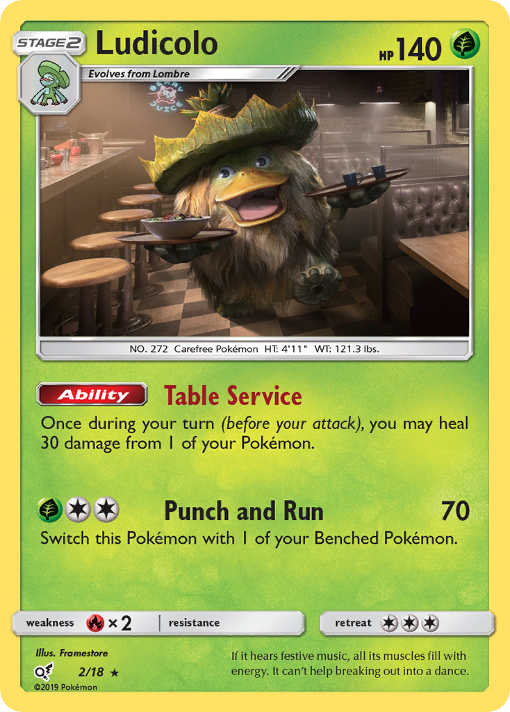 Ludicolo (2/18) [Sun & Moon: Detective Pikachu] | Chromatic Games