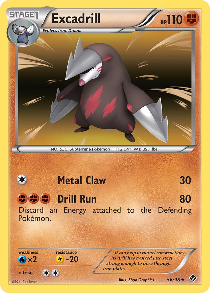 Excadrill (56/98) (Cosmos Holo) (Blister Exclusive) [Black & White: Emerging Powers] | Chromatic Games