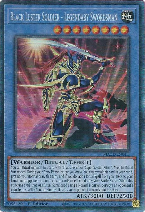 Black Luster Soldier - Legendary Swordsman [MAZE-EN011] Collector's Rare | Chromatic Games