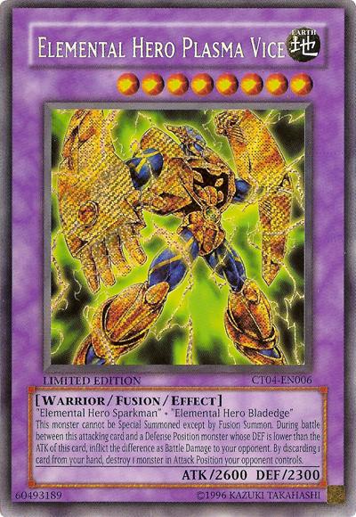 Elemental Hero Plasma Vice [CT04-EN006] Secret Rare | Chromatic Games
