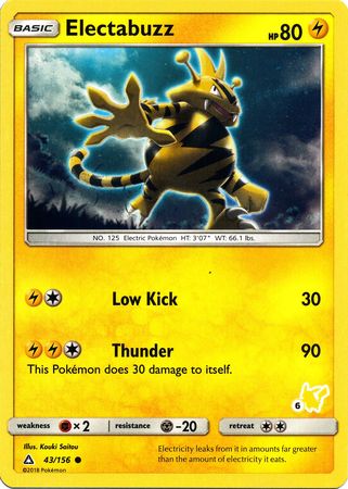 Electabuzz (43/156) (Pikachu Stamp #6) [Battle Academy 2020] | Chromatic Games