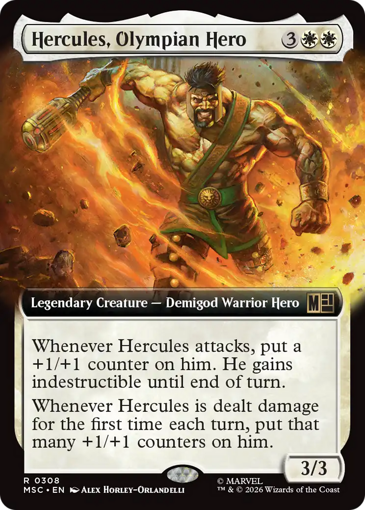 Hercules, Olympian Hero (Extended Art) [Marvel Super Heroes Commander] | Chromatic Games