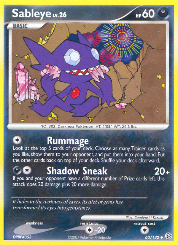 Sableye (63/132) [Diamond & Pearl: Secret Wonders] | Chromatic Games