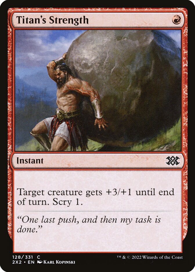 Titan's Strength 128/331 (Double Masters 2022)  - Foil | Chromatic Games