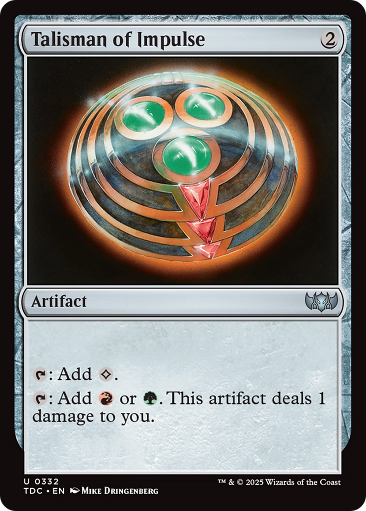 Talisman of Impulse [Tarkir: Dragonstorm Commander] | Chromatic Games