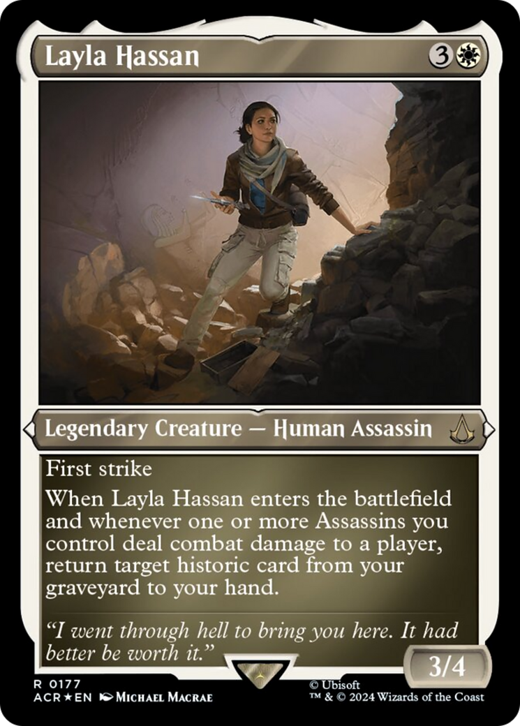 Layla Hassan (Foil Etched) [Assassin's Creed] | Chromatic Games