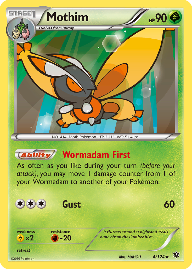 Mothim (4/124) [XY: Fates Collide] | Chromatic Games