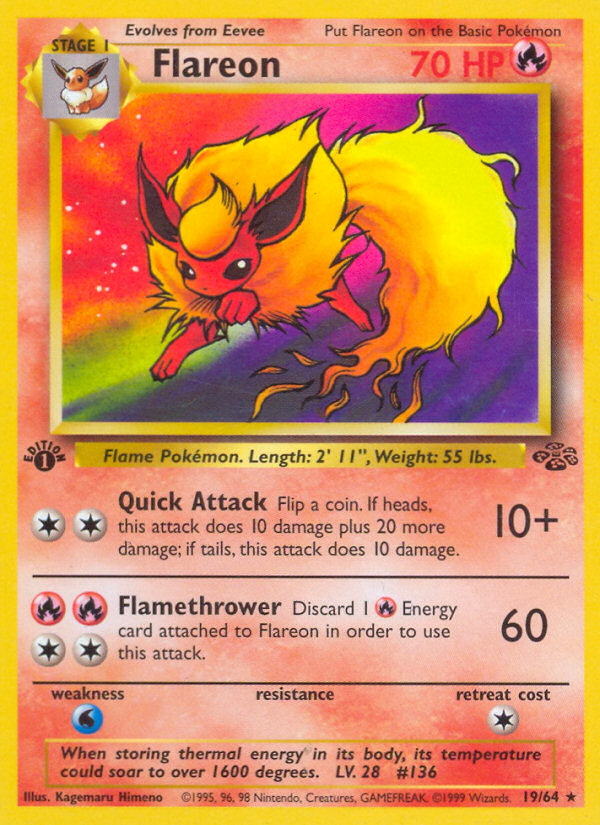 Flareon (19/64) [Jungle 1st Edition] | Chromatic Games