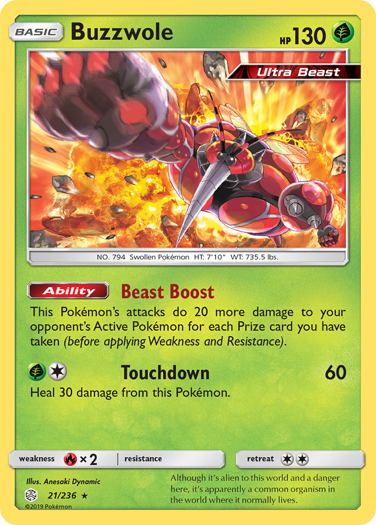 Buzzwole (21/236) [Sun & Moon: Cosmic Eclipse] | Chromatic Games