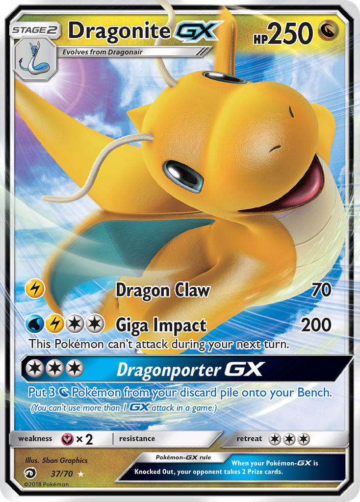 Dragonite GX (37/70) [Sun & Moon: Dragon Majesty] | Chromatic Games