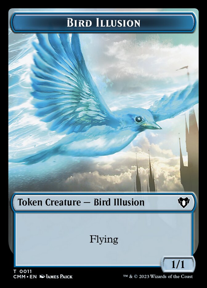 Thopter // Bird Illusion Double-Sided Token [Commander Masters Tokens] | Chromatic Games