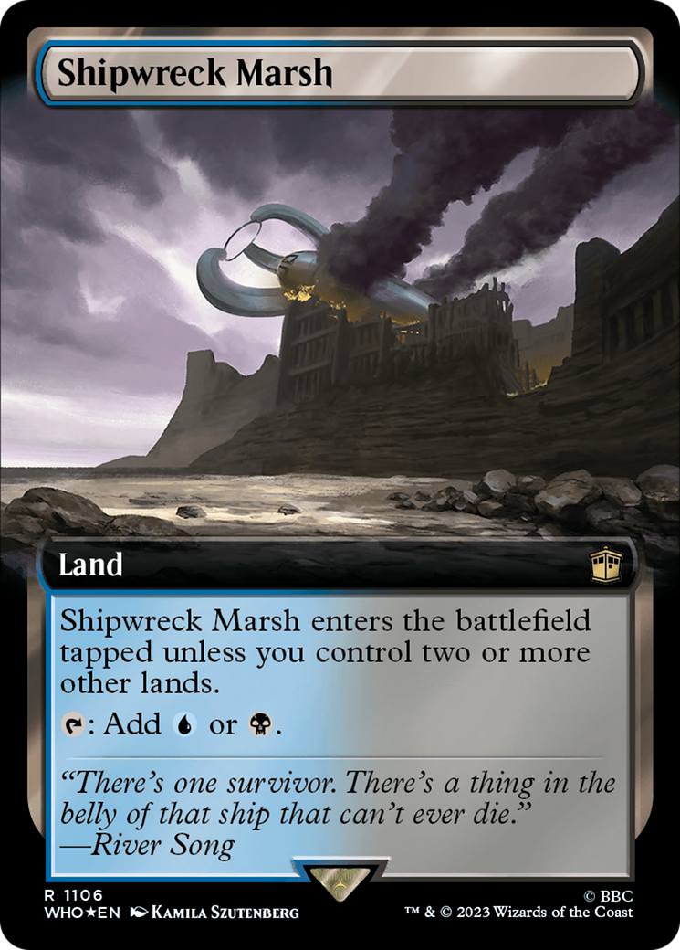 Shipwreck Marsh (Extended Art) (Surge Foil) [Doctor Who] | Chromatic Games