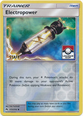 Electropower (172/214) (League Promo Staff) [Sun & Moon: Lost Thunder] | Chromatic Games