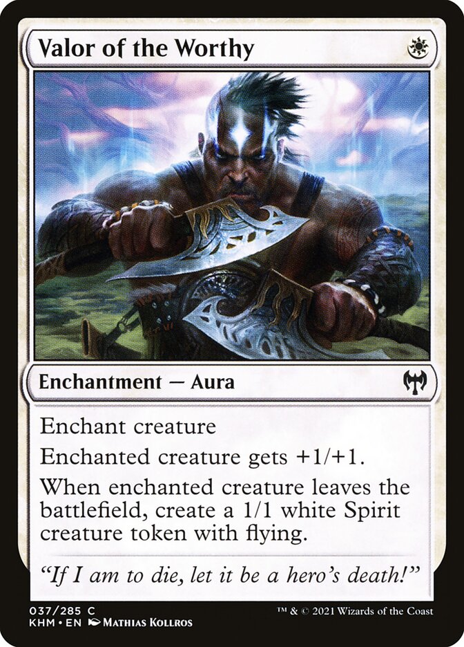 Valor of the Worthy 37/285 (Kaldheim)  - Foil | Chromatic Games