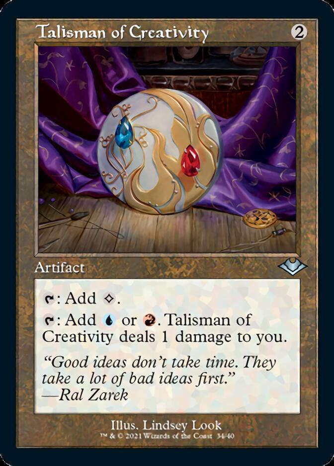 Talisman of Creativity (Retro Foil Etched) [Modern Horizons] | Chromatic Games