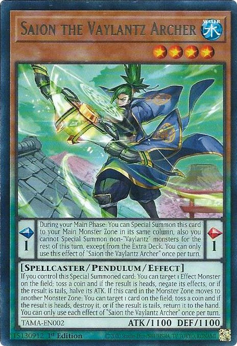 Saion the Vaylantz Archer [TAMA-EN002] Rare | Chromatic Games
