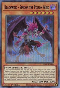 Blackwing - Simoon the Poison Wind (Blue) [LDS2-EN040] Ultra Rare | Chromatic Games