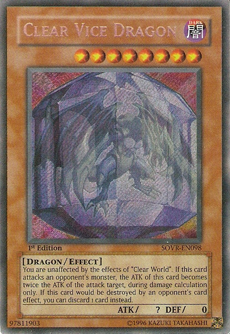 Clear Vice Dragon [SOVR-EN098] Secret Rare | Chromatic Games
