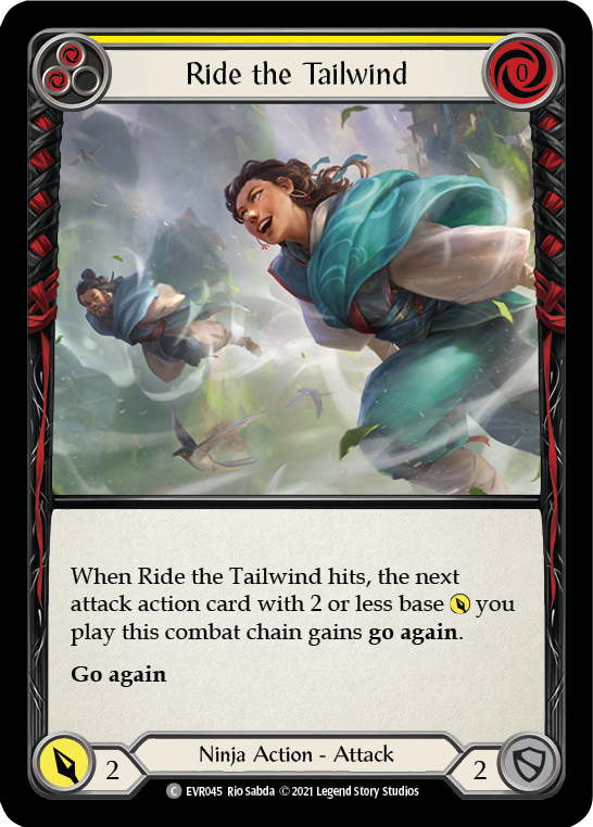 Ride the Tailwind (Yellow) [EVR045] (Everfest)  1st Edition Rainbow Foil | Chromatic Games