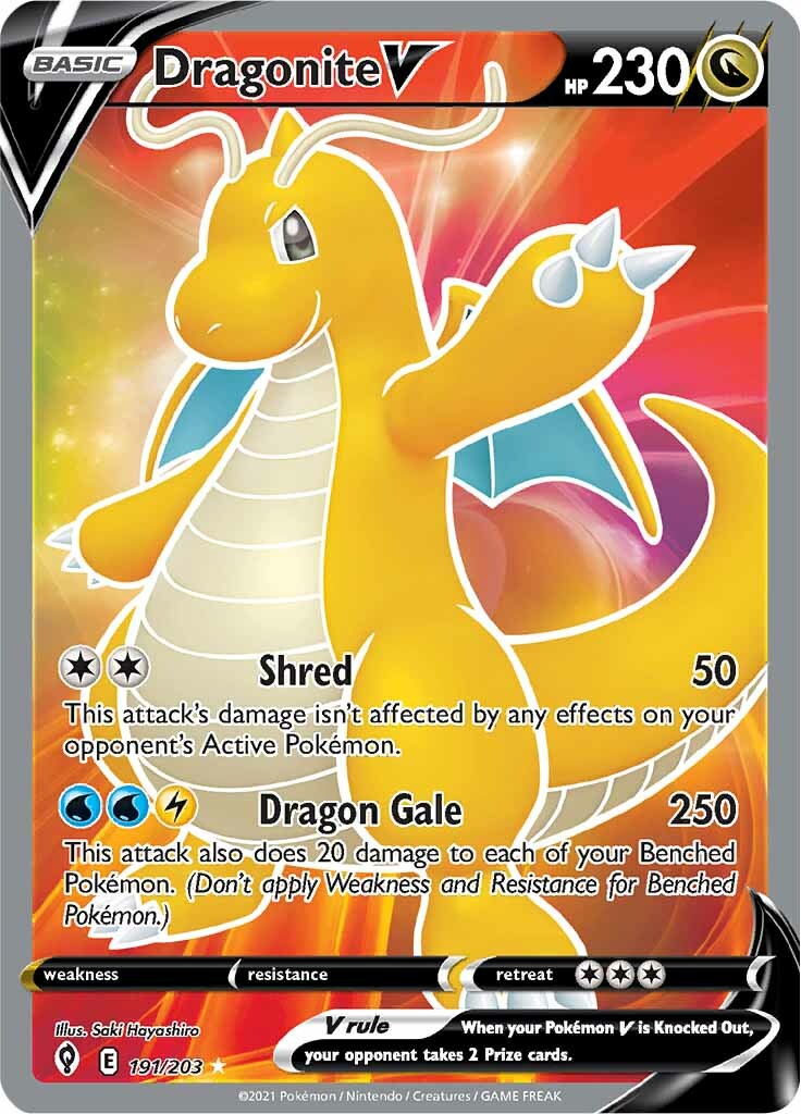 Dragonite V (191/203) [Sword & Shield: Evolving Skies] | Chromatic Games