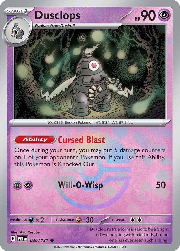 Dusclops (036/131) (Poke Ball Pattern) [Scarlet & Violet: Prismatic Evolutions] | Chromatic Games